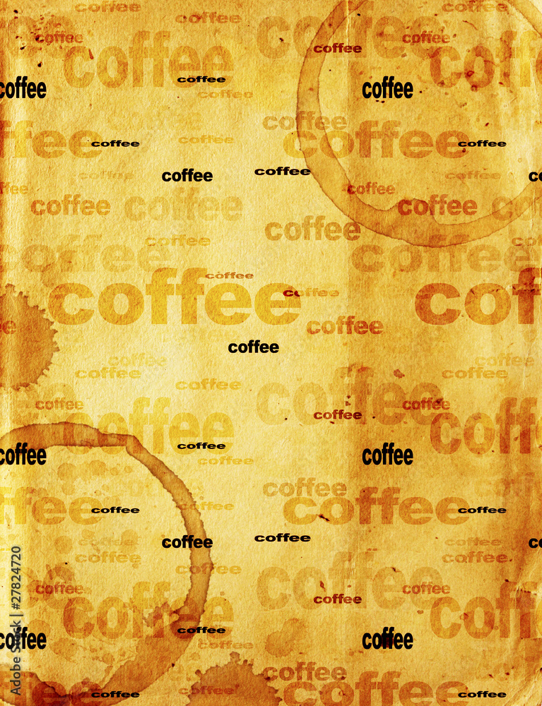 Fototapeta premium Paper texture with drops of coffee