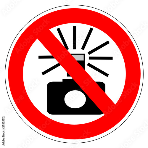 Panneau interdit aux flash