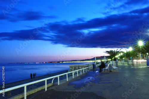 Promenade des Anglais at night