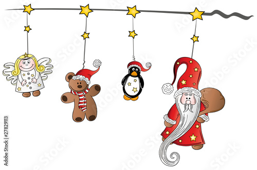 Weihnachten, Nikolaus, Teddy, Engel, Pinguin