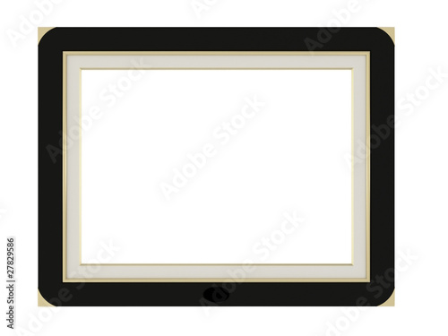elegance empty picture frame isolated