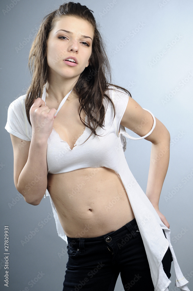sexy teenager model posing Stock Photo | Adobe Stock