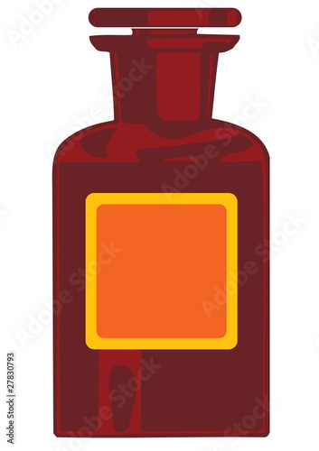 Vector illustration a bottle with medicines