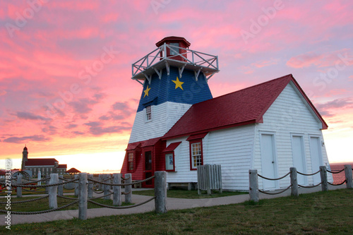 Obraz na plátně Grande Anse Lighthouse at sunset, New Brunswick