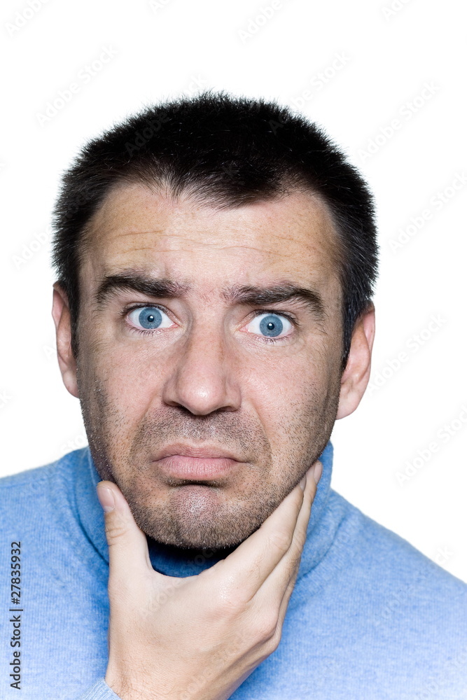 Obraz premium man portrait stress