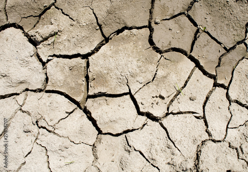 Cracked, parched land after a drought