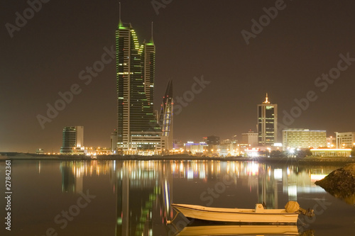 Fotografie, Obraz Bahrain cityscape in the night