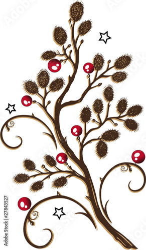 Weihnachten, Zweig, Ast, Erle, christmas, vector