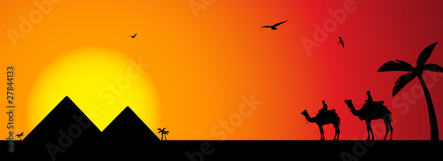 Camels at Sunset