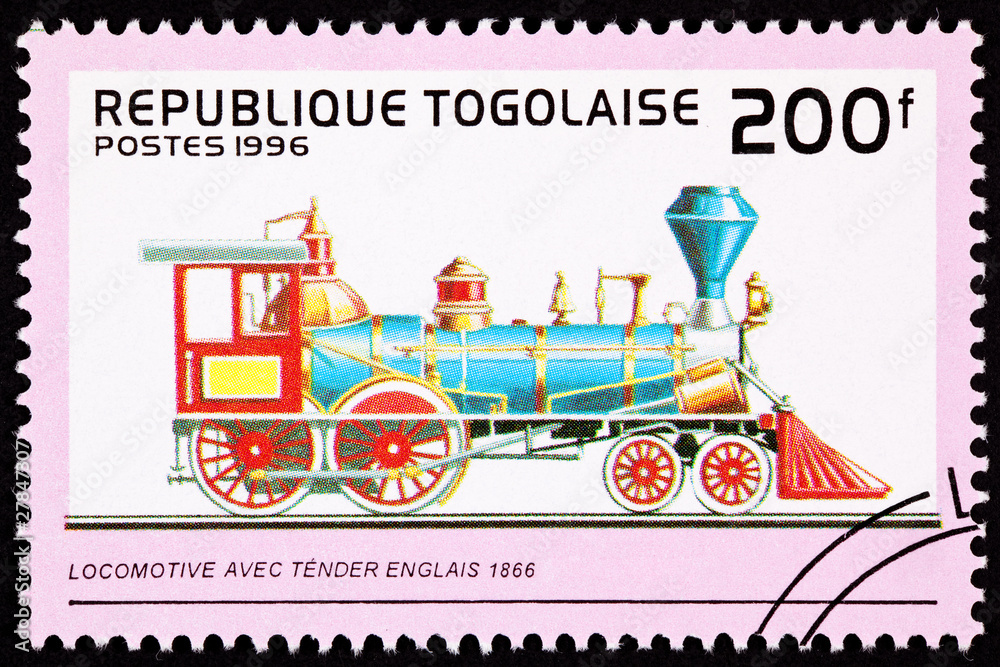 Togo Postage Stamp Old English Railroad Steam Engine Locomotive