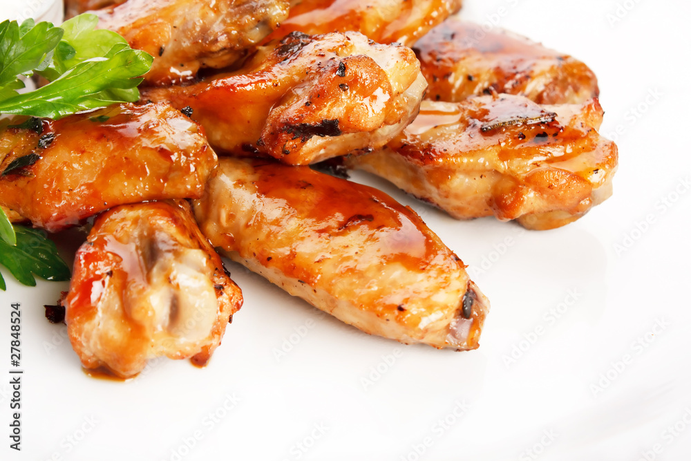 Chicken wings with sauce