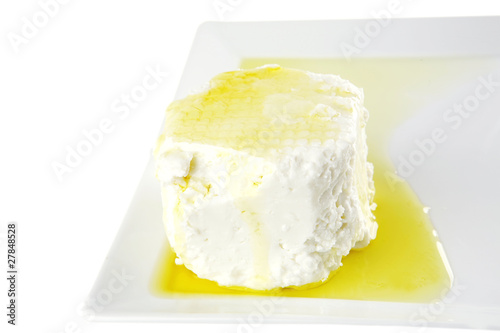 white soft cheese with oil
