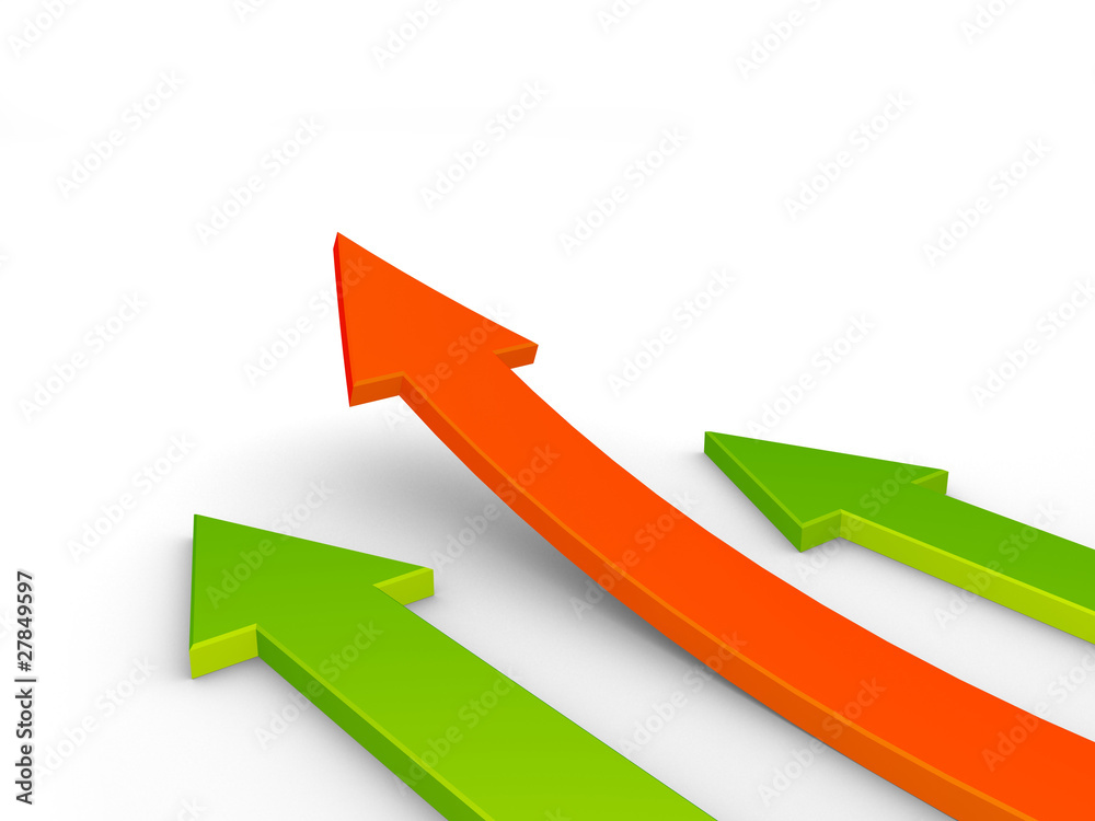 3d arrows, growth concept 3d arrows, growth concept