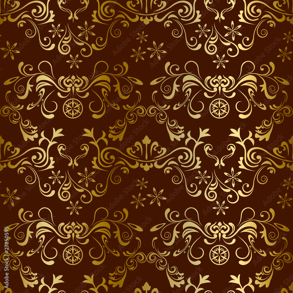 Abstract floral brown pattern Abstract floral brown pattern