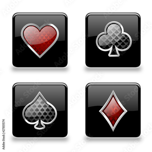 Buttonset Pokerfarben black