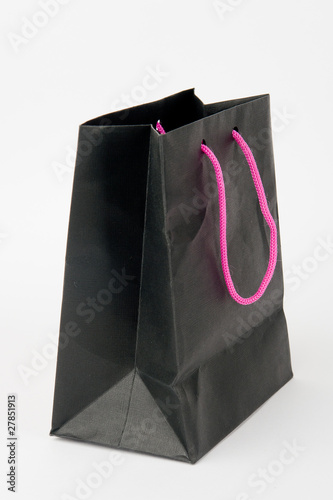 one black bag isolated on a white