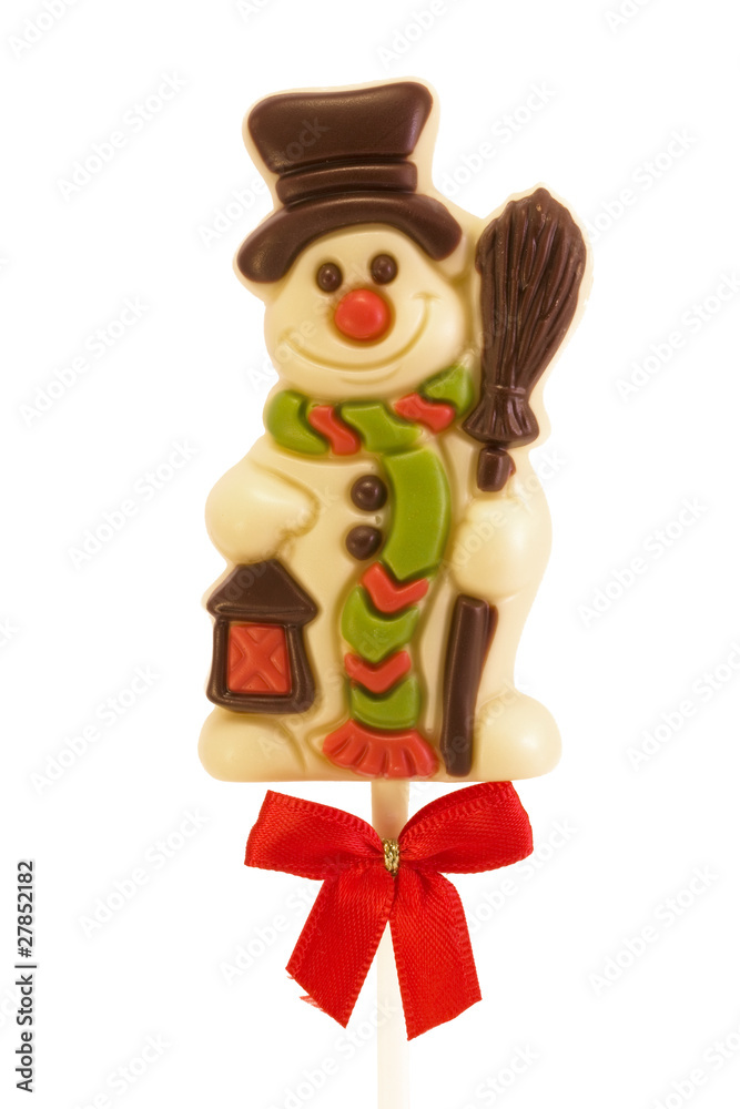 white chocolate snowman lolly white chocolate snowman lolly