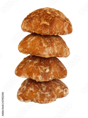 Gingerbread tree, isolated on a white background