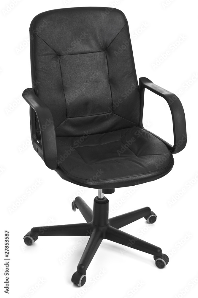 leather chair on white leather chair on white