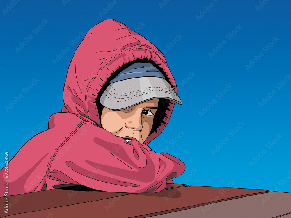 Obraz premium Smutny chłopiec