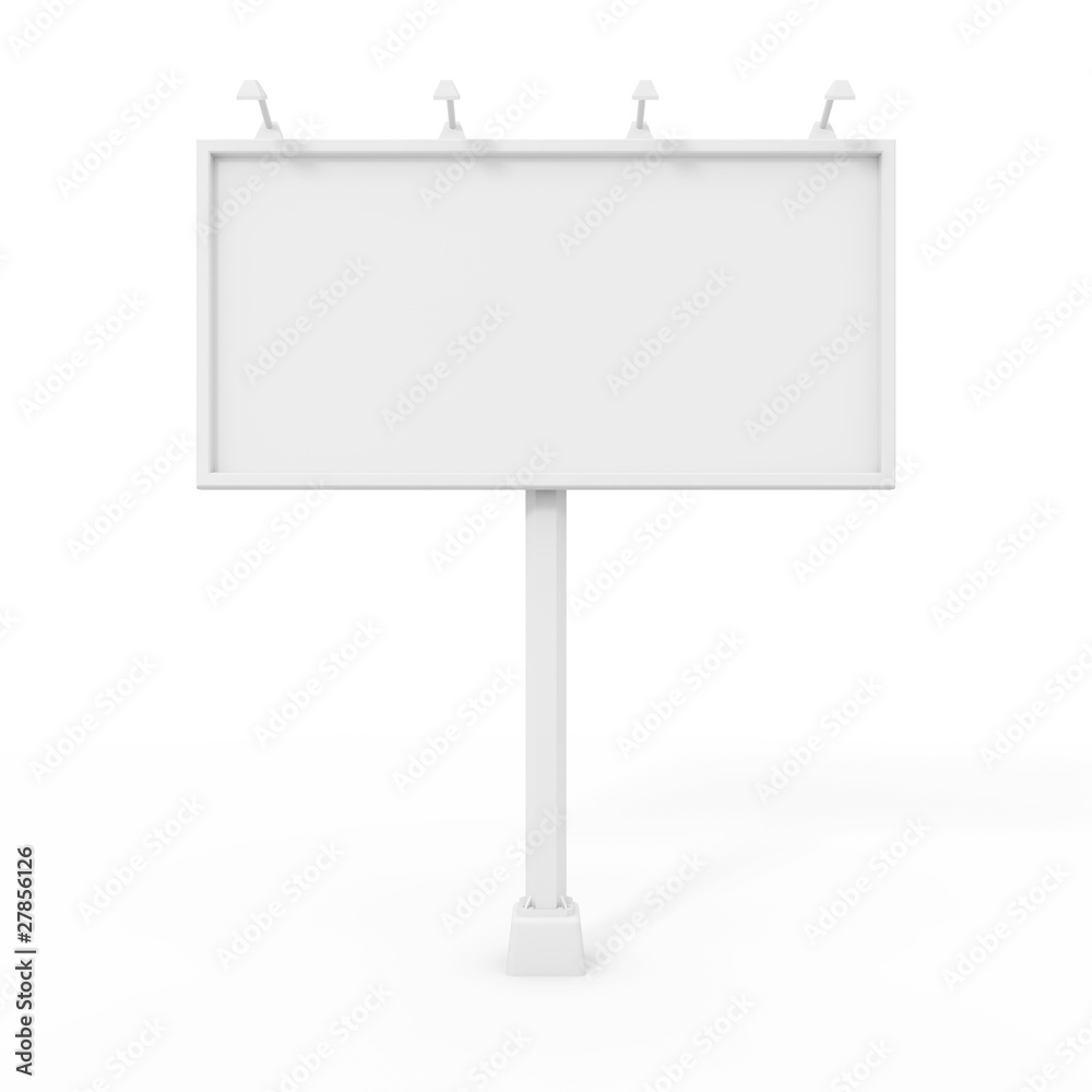 Billboard isolated on white Billboard isolated on white