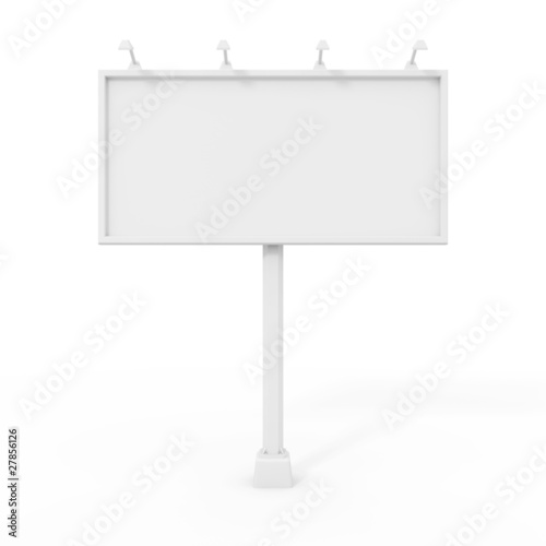 Billboard isolated on white