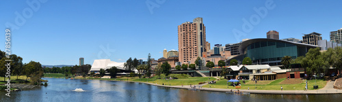A panoramic view of the Adelaide skyline from the River Torrens. photo