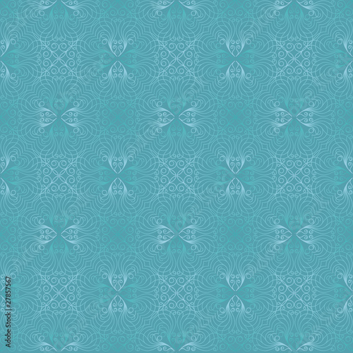seamless damask in blue