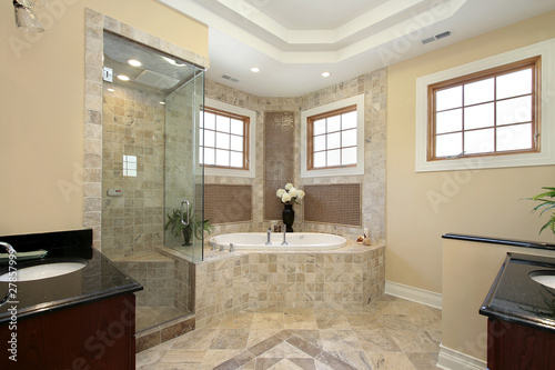 Master bath in new construction home