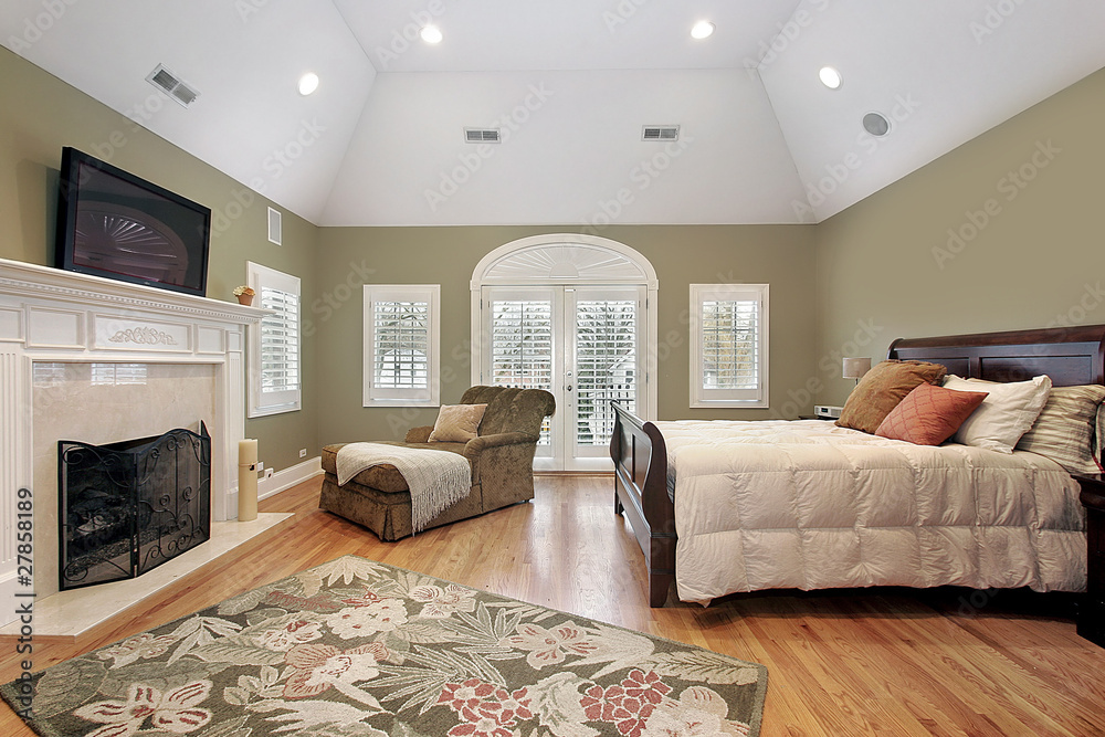 Master bedroom in luxury home