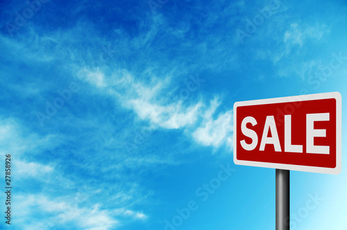 Photo realistic 'sale' sign, with space for your text