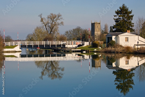 Winter at Splatt Bridge on the Gloucester and Sharpness Canal UK