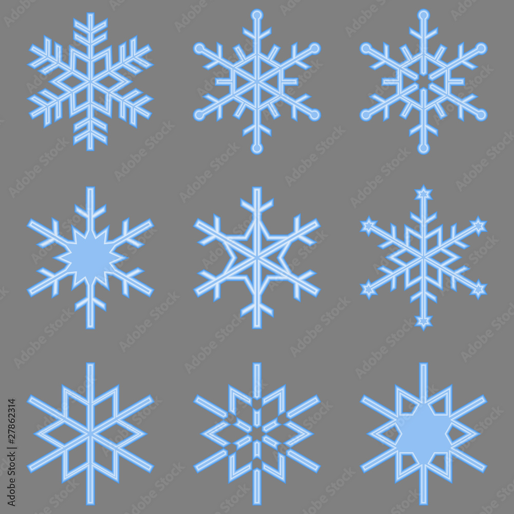 Leuchtende Schneeflocken Leuchtende Schneeflocken