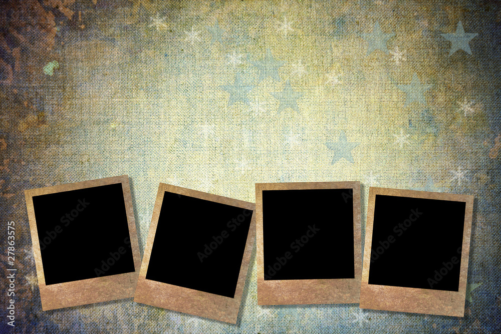 christmas background with photo frames