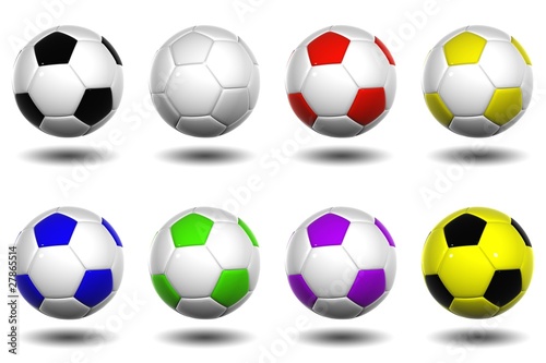 High resolution 3D soccer ball isolated on white photo