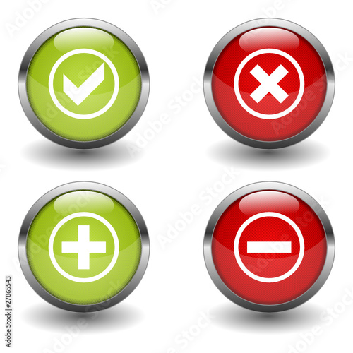 Buttonset Plus/Minus Ja/Nein