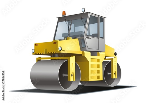 Road roller vector