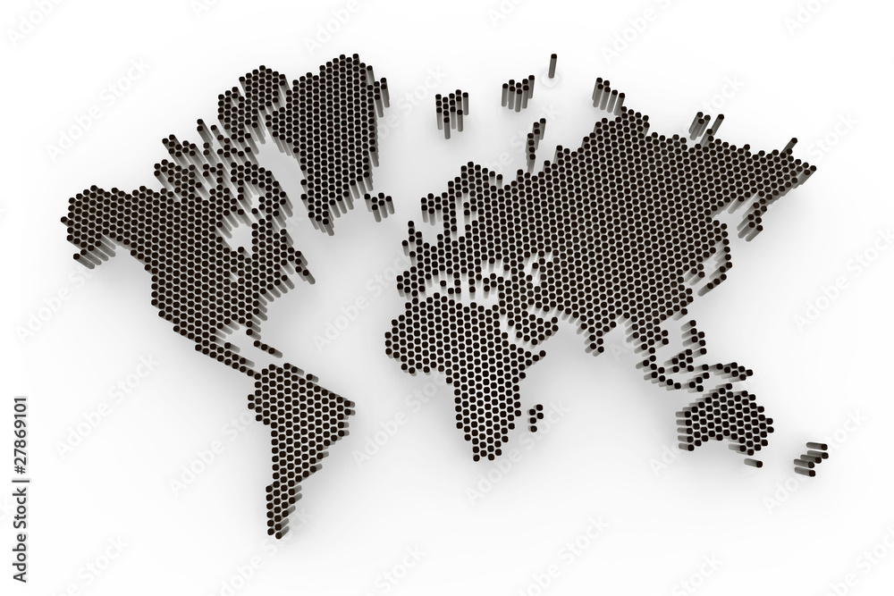 Obraz premium 3d world map rendering