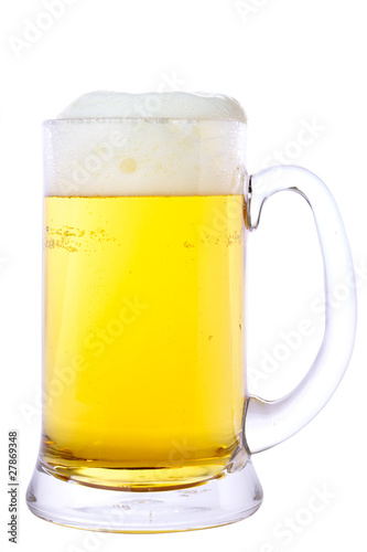 Mug of Beer isolated on white