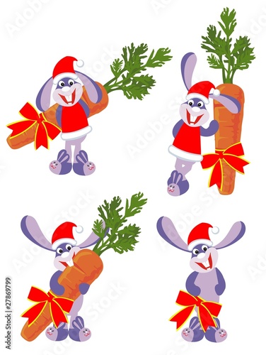 Icon with a New Year's rabbit