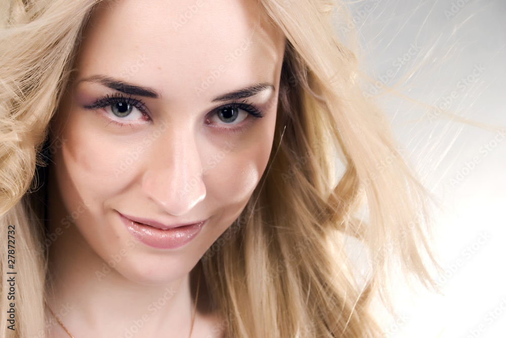 Portrait of a young blonde smiling Portrait of a young blonde smiling
