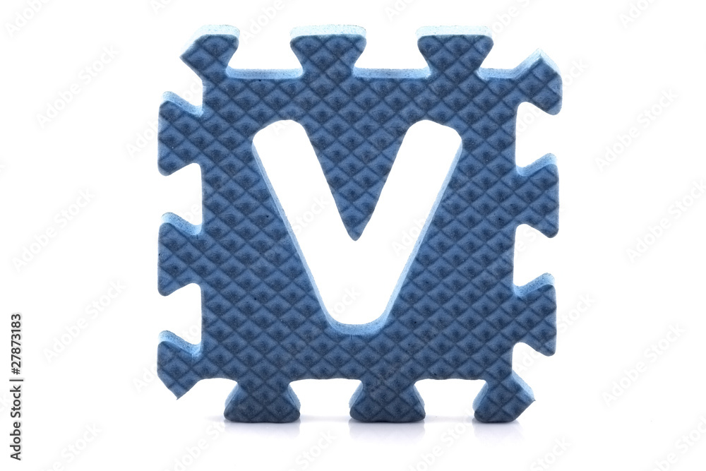 Alphabet puzzle pieces on white background Alphabet puzzle pieces on white background