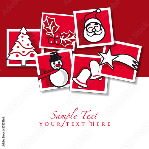 Felicitación de navidad roja