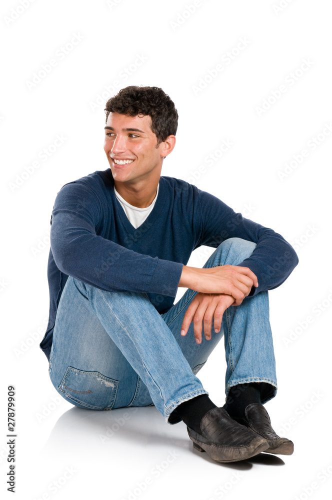 Smiling man looking away Smiling man looking away