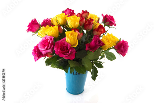 Wallpaper Mural Bouquet colorful roses Torontodigital.ca