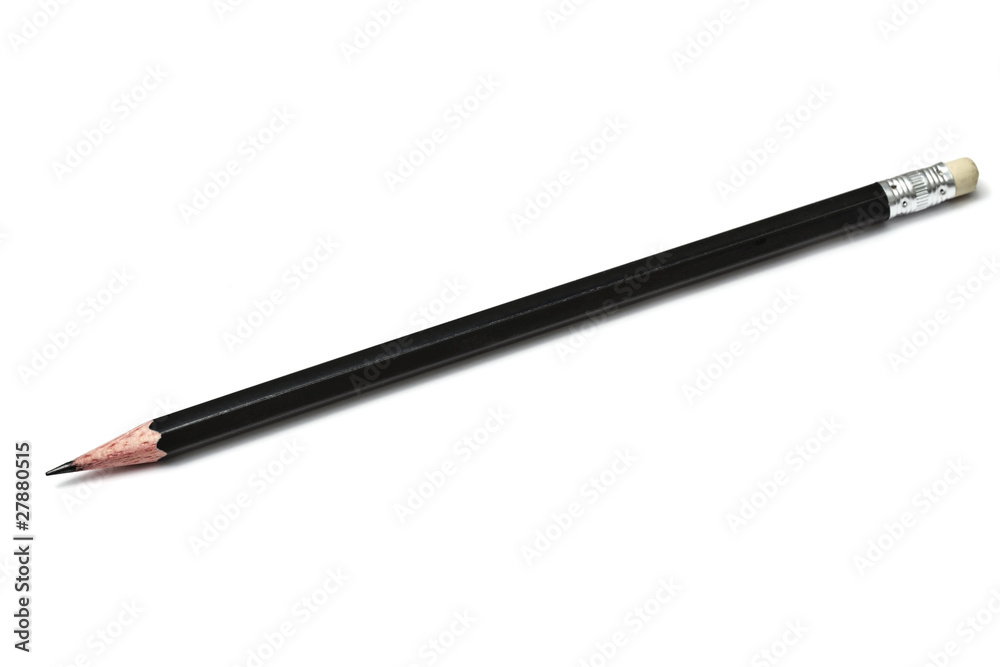 Black pencil isolated on white