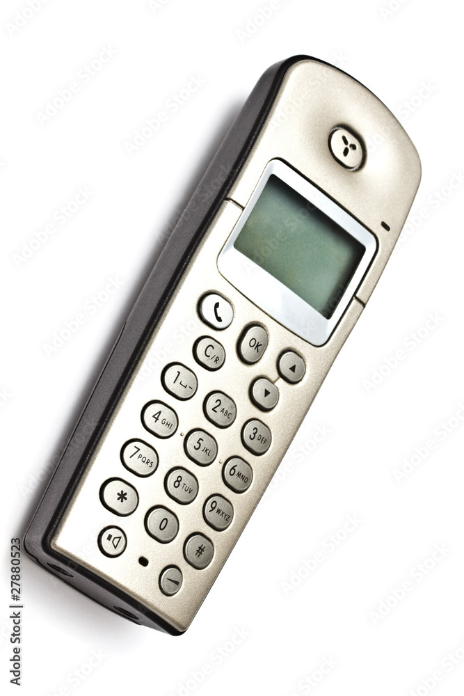 wireless telephone isolated on white wireless telephone isolated on white