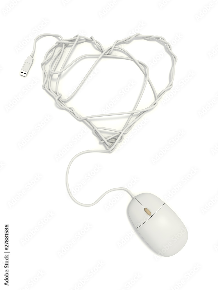 Mouse cable heart