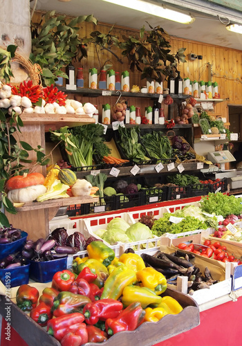 Fresh market vegetables at Venice Italy