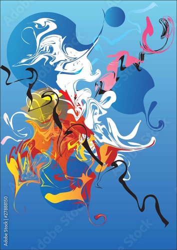 multi-coloured abstract composition